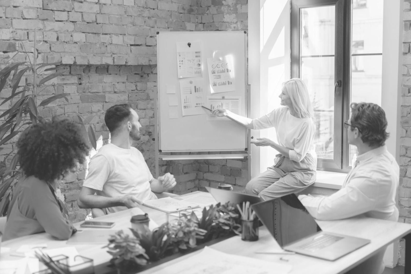 Professionelle Finanzberaterin im Gespräch